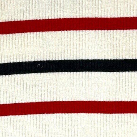 Lane Bryant SZ18/20 Blk Red White Stripe Sweater Parisian Capsule Preppy Academi - Picture 7 of 11